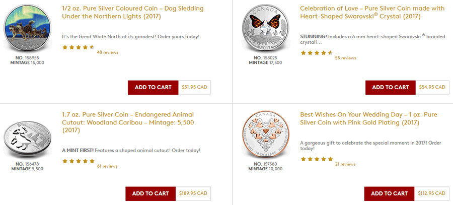 Royal-Canadian-Mint-Top-Customer-Rated-Coins-For-3/8/2017