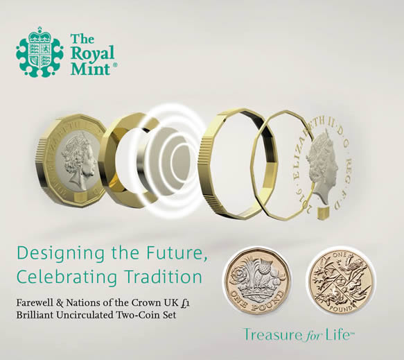 Royal-Mint-New-Release:--Farewell-&-Nations-Of-The-Crown-2016-UK-�1-Brilliant-Uncirculated-Two-Coin