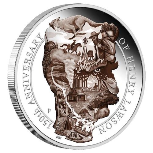 Perth-Mint-New-Release:-2017-Henry-Lawson-150th-Anniversary-5-Oz-Silver-Proof-Coin