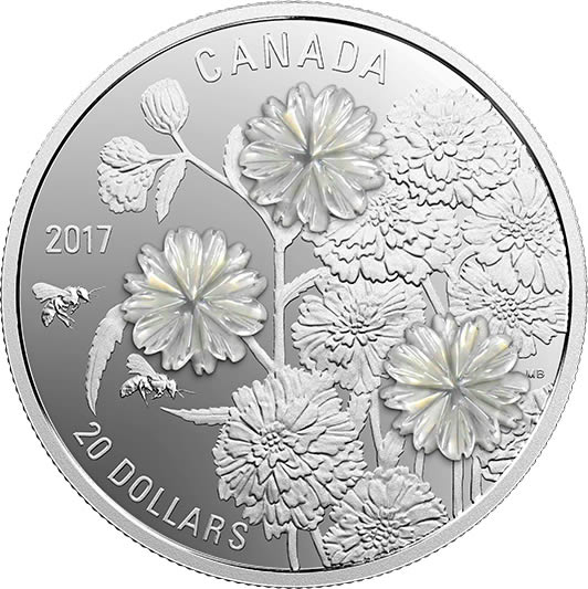 RCM-New-Release:-2017-Pearl-Flowers---1-Oz.-Pure-Silver-Coin
