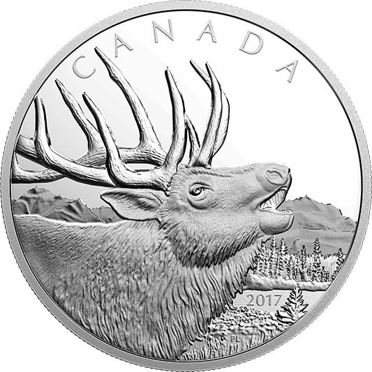 RCM-New-Release:-2017-1/2-Kilogram-Pure-Silver-Coin---Elk