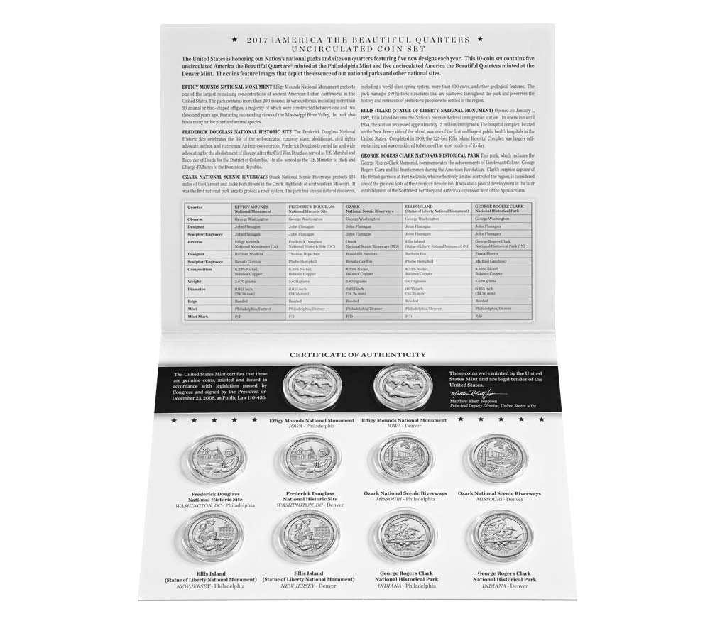 United-States-Mint-To-Release-2017-America-The-Beautiful-Quarters-Uncirculated-Coin-Set-On-April-10