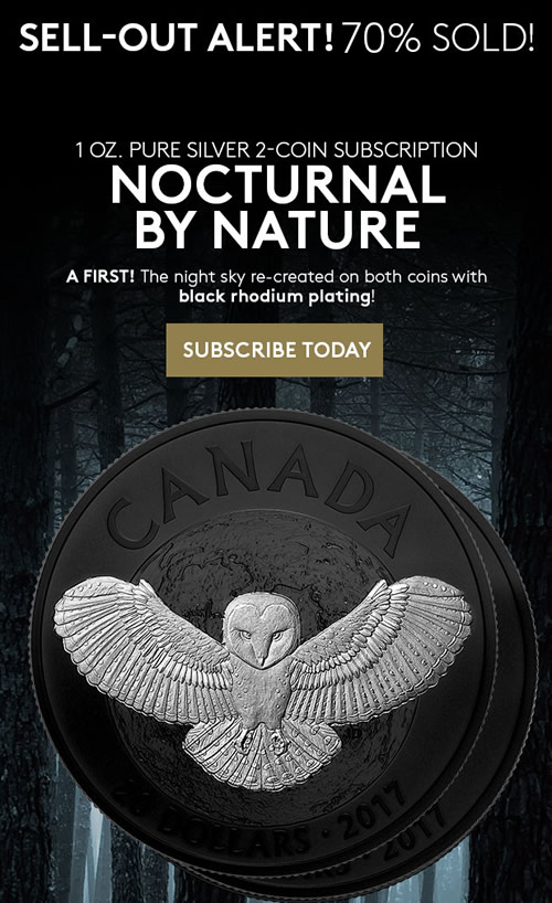 Royal-Canadian-Mint-Sellout-Alert:-2017-1-Oz.-Pure-Silver-2-Coin-Subscription---Nocturnal-By-Nature
