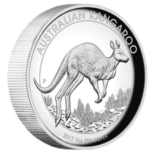 Perth-Mint-New-Release:-Australian-Kangaroo-2017-1-Oz-Silver-Proof-High-Relief-Coin