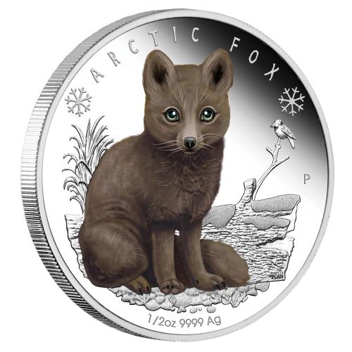 Perth-Mint-New-Release:-Polar-Babies---Arctic-Fox-2017-1/2oz-Silver-Proof-Coin