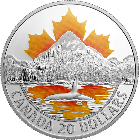 RCM-New-Release:-2017-1-Oz.-Pure-Silver-Coloured-Coin---Canada's-Coast-Series:-Pacific-Coast
