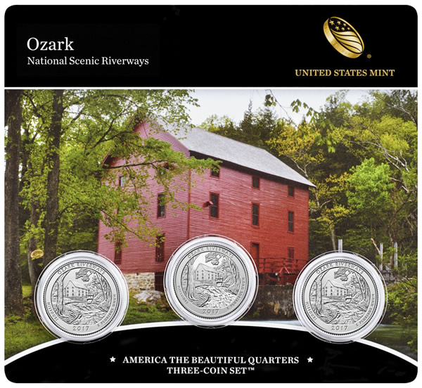 United-States-Mint-Releases-Three-Coin-Set-Of-Ozark-National-Scenic-Riverways-Quarters-On-June-26
