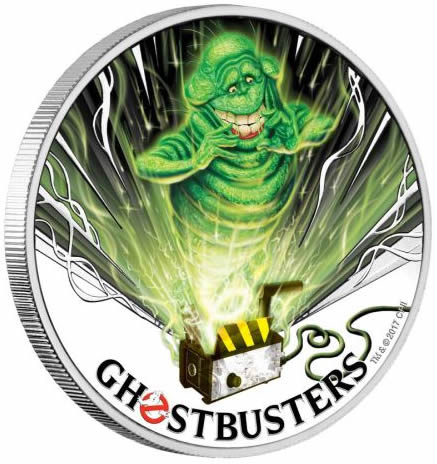 Perth-Mint-New-Release:-Ghostbusters�---Slimer-2017-1-Oz-Silver-Coin