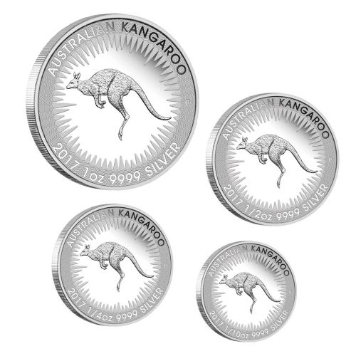 Perth-Mint-New-Release:-Australian-Kangaroo-2017-Silver-Proof-Four-Coin-Set