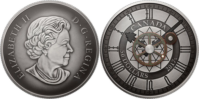 RCM-New-Release:-2017-5-Oz.-Pure-Silver-Coin---Peace-Tower-Clock-90th-Anniversary