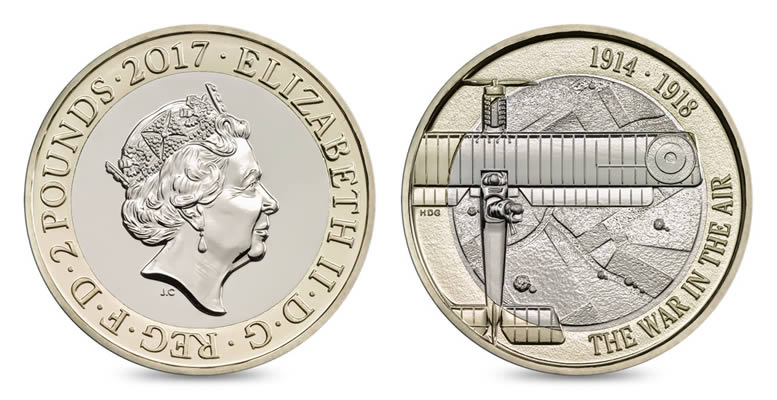 Royal-Mint-New-Releases:-100th-Anniversary-Of-The-First-World-War-Aviation-2017-UK-BU-Coin