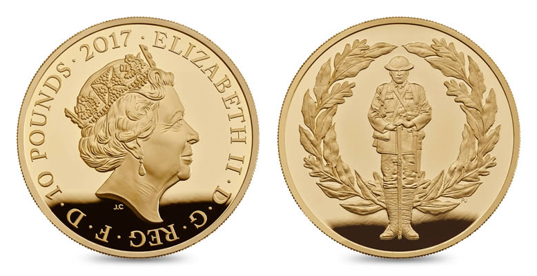 Royal-Mint-New-Releases:-The-100th-Anniversary-Of-The-First-World-War-2017-UK-Five-Ounce-Gold-Proof