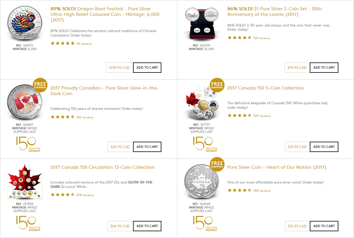Royal-Canadian-Mint-Top-Customer-Rated-Coins-For-7-19-2017