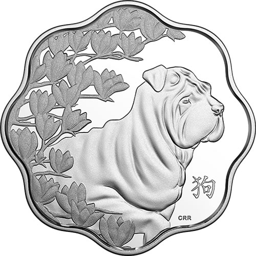 RCM-New-Release:-2018-Pure-Silver-Lunar-Lotus-Coin---Year-Of-The-Dog