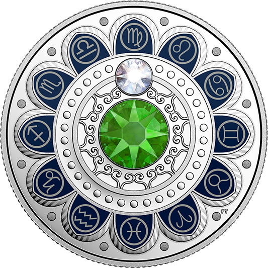 RCM-New-Release:-2017-Pure-Silver-Coin-Made-With-Swarovski-Crystals---Zodiac-Series:-Virgo