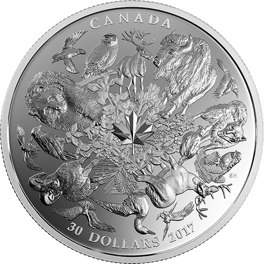 RCM-New-Release:-2017-2-Oz.-Pure-Silver-Coin---Flora-And-Fauna-Of-Canada