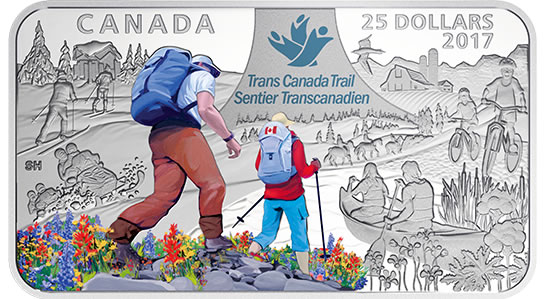RCM-New-Release:-2017-The-Great-Trail---1.5-Oz.-Pure-Silver-Coloured-Rectangular-Coin