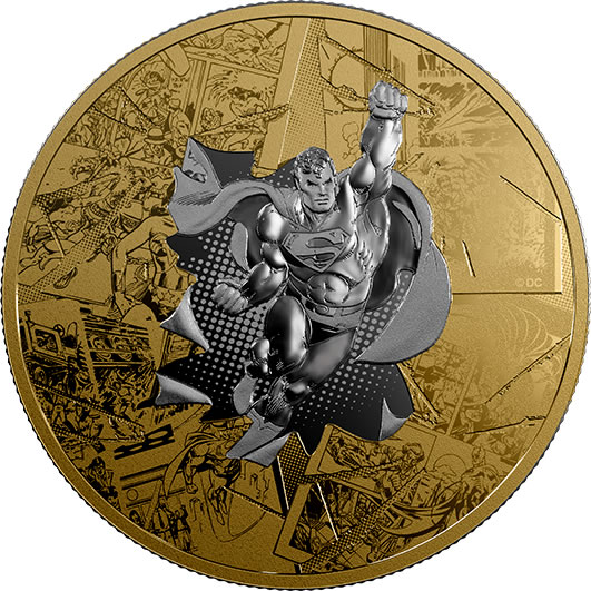 RCM-New-Release:-2017-3-Oz.-Reverse-Gold-Plated-Pure-Silver-Coin---DC-Comics:-The-Brave-And-The-Bold