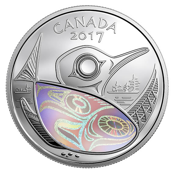 RCM-New-Release:-2017-1-Oz.-Pure-Silver-Hologram-Coin---Canada:-Protecting-Our-Future