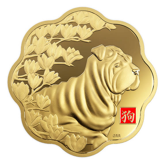 RCM-New-Release:-2018-Pure-Gold-One-Kilogram-Lunar-Lotus-Coin---Year-Of-The-Dog