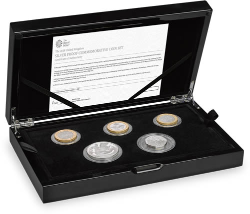 Royal-Mint-New-Release:-2018-Silver-Proof-Commemorative-Coin-Set