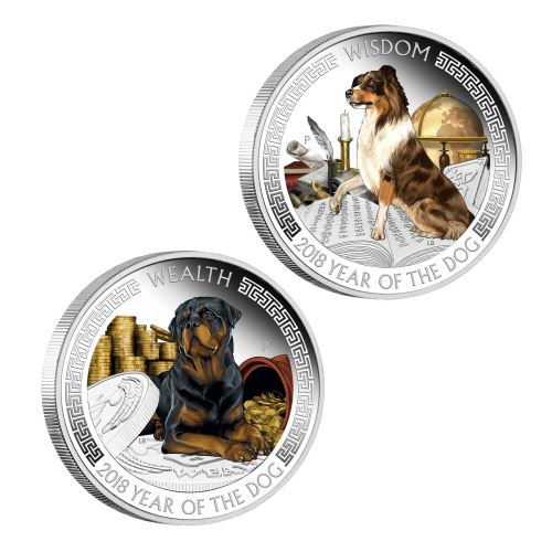 Perth-Mint-New-Release:-Lunar-Good-Fortune-Series,-Wealth-And-Wisdom-2018-1-Oz-Silver-Proof-Set
