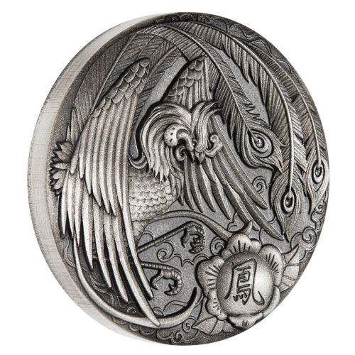Perth-Mint-New-Release:-Phoenix-2018-2oz-Silver-Antiqued-Rimless-Coin