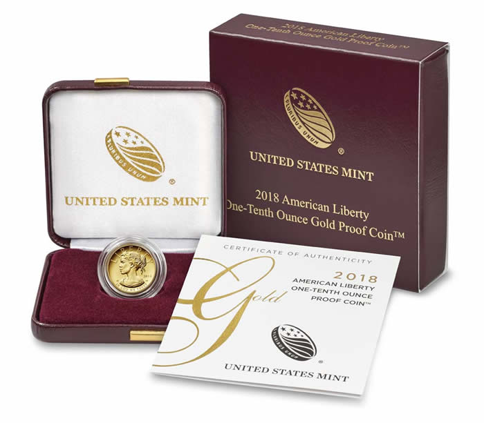 United-States-Mint-Issues-One-Tenth-Ounce-American-Liberty-Gold-Proof-Coin-On-February-8