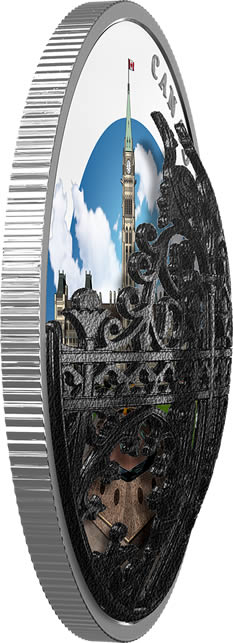 RCM-New-Release:-2018-2-Oz.-Pure-Silver-Coin---The-Queen's-Gate:-Formal-Entrance-To-Parliament-Hill