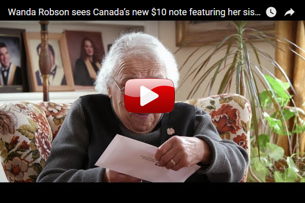Bank-Of-Canada-Video:-Wanda-Robson-Sees-Canada�s-New-$10-Note-Featuring-Her-Sister