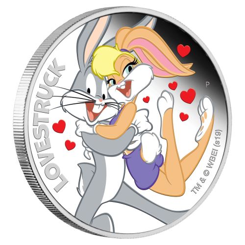 Perth-Mint-New-Release:-2019-Looney-Tunes-Lovestruck-1-Oz-Silver-Proof-Coin