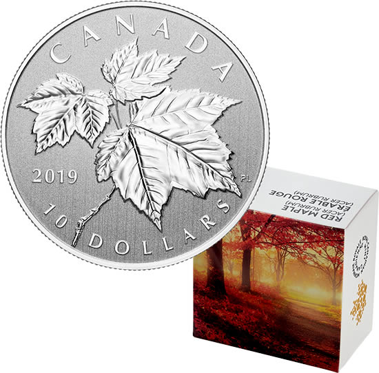 RCM-New-Release:-2019-1/2-Oz.-Pure-Silver-Coin---The-Maple-Leaf-Coin