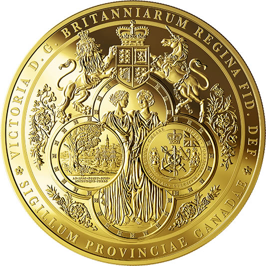 RCM-New-Release:-2019-1-Kilogram-Pure-Gold-Coin---The-Great-Seal-Of-The-Province-Of-Canada-1841-1867