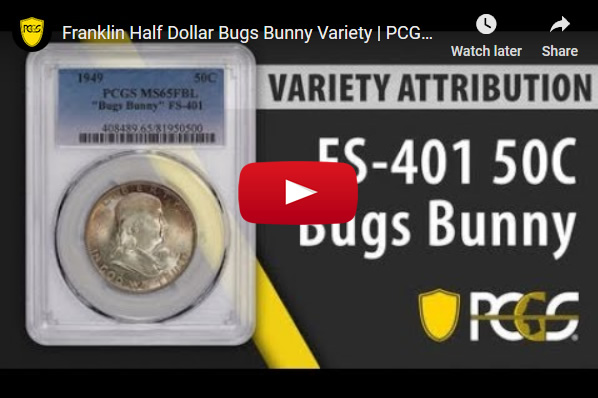 Video:-Franklin-Half-Dollar-Bugs-Bunny-Variety-|-PCGS-Variety-Attribution