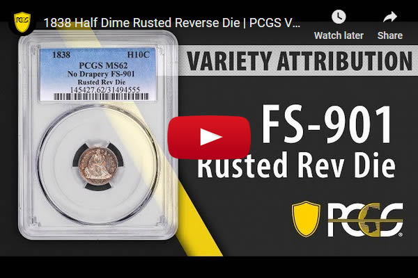 Video:-1838-Half-Dime-Rusted-Reverse-Die-|-PCGS-Variety-Attribution