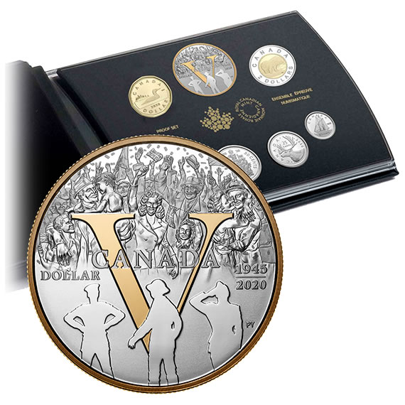 Royal-Canadian-Mint-Video:-2020-Pure-Silver-Proof-Set-And-Silver-Dollar--75th-Anniversary-Of-V-E-Day