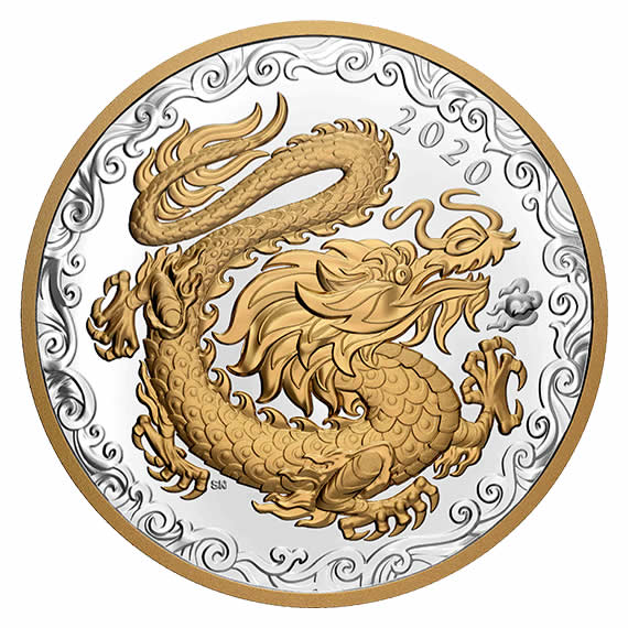 RCM-New-Release:-2020-1/2-Kilogram-Pure-Silver-Coin---Lucky-Dragon