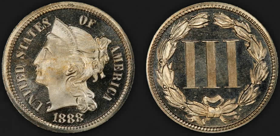 1888-3-Cent-Nickel-PR-67+-DCAM-CAC-Regency-36-Lot-105-Legend-Coin-Auctions-1/30/20