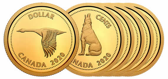 RCM-New-Release:-2020-1/10-Oz.-Pure-Gold-6-Coin-Subscription-Tribute-To-Alex-Colville