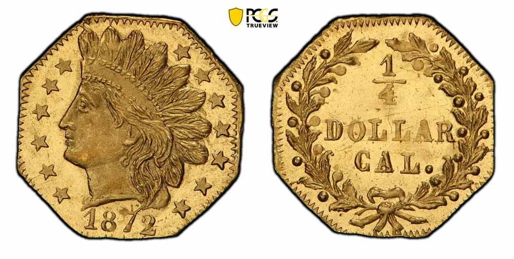 1876/5-Dollar-Bg-1128-PCGS-MS-65-Pl-/-1872-Quarter-Dollar-Bg-791-PCGS-MS-66