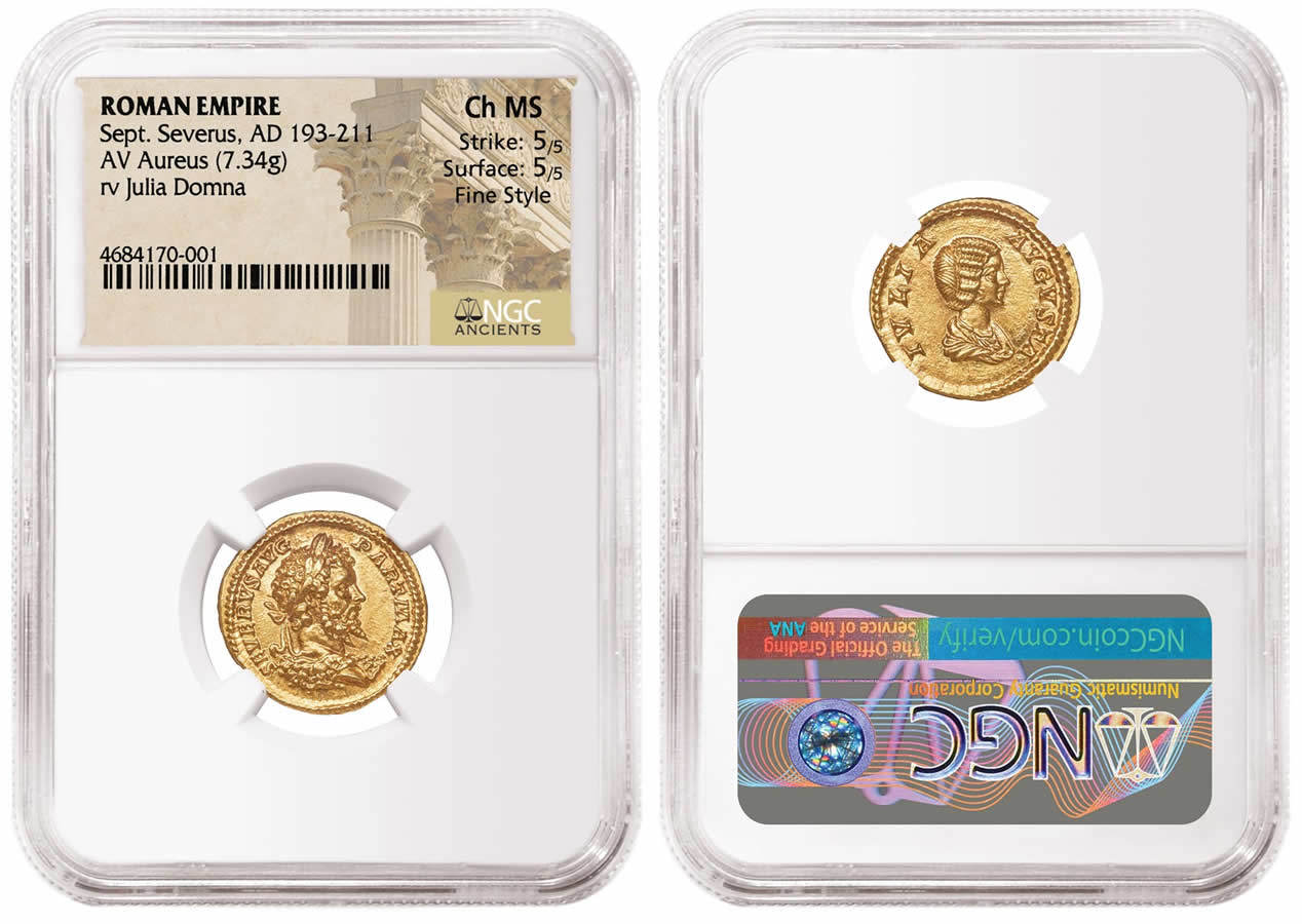 Ngc-Certified-Gold-Aureus-Of-Septimus-Severus-Tops-Heritage-Auction-Featuring-Ancients-Coins
