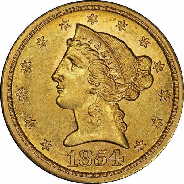PCGS-Auction-News:-1955-PCGS-MS-65RD+-DDO-1�,-1854-S-PCGS-AU-58+-$5,-1858-PCGS-MS-66+-1�
