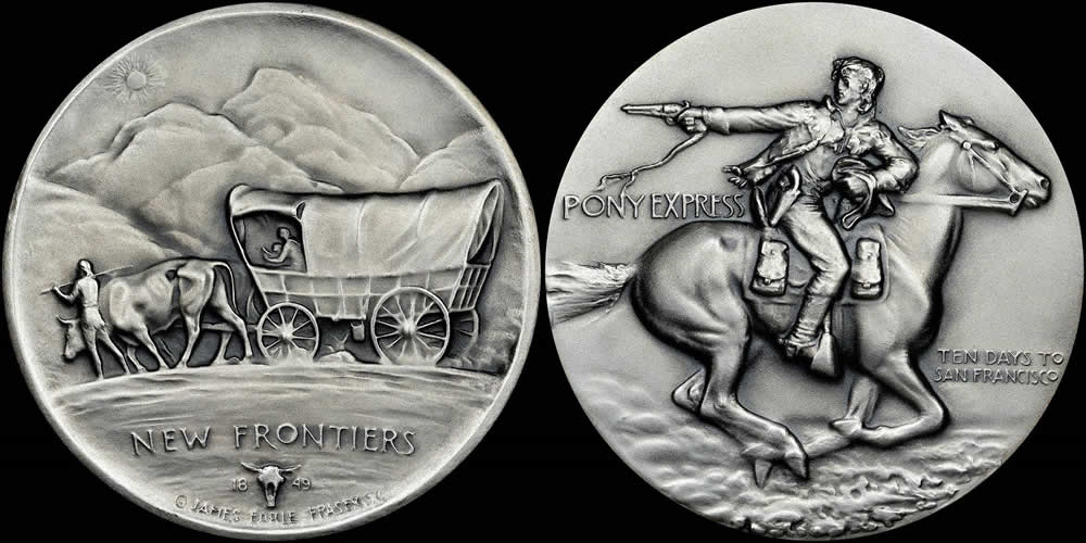 1993-Silver-Medallic-Art-Company-Pony-Express-Medal