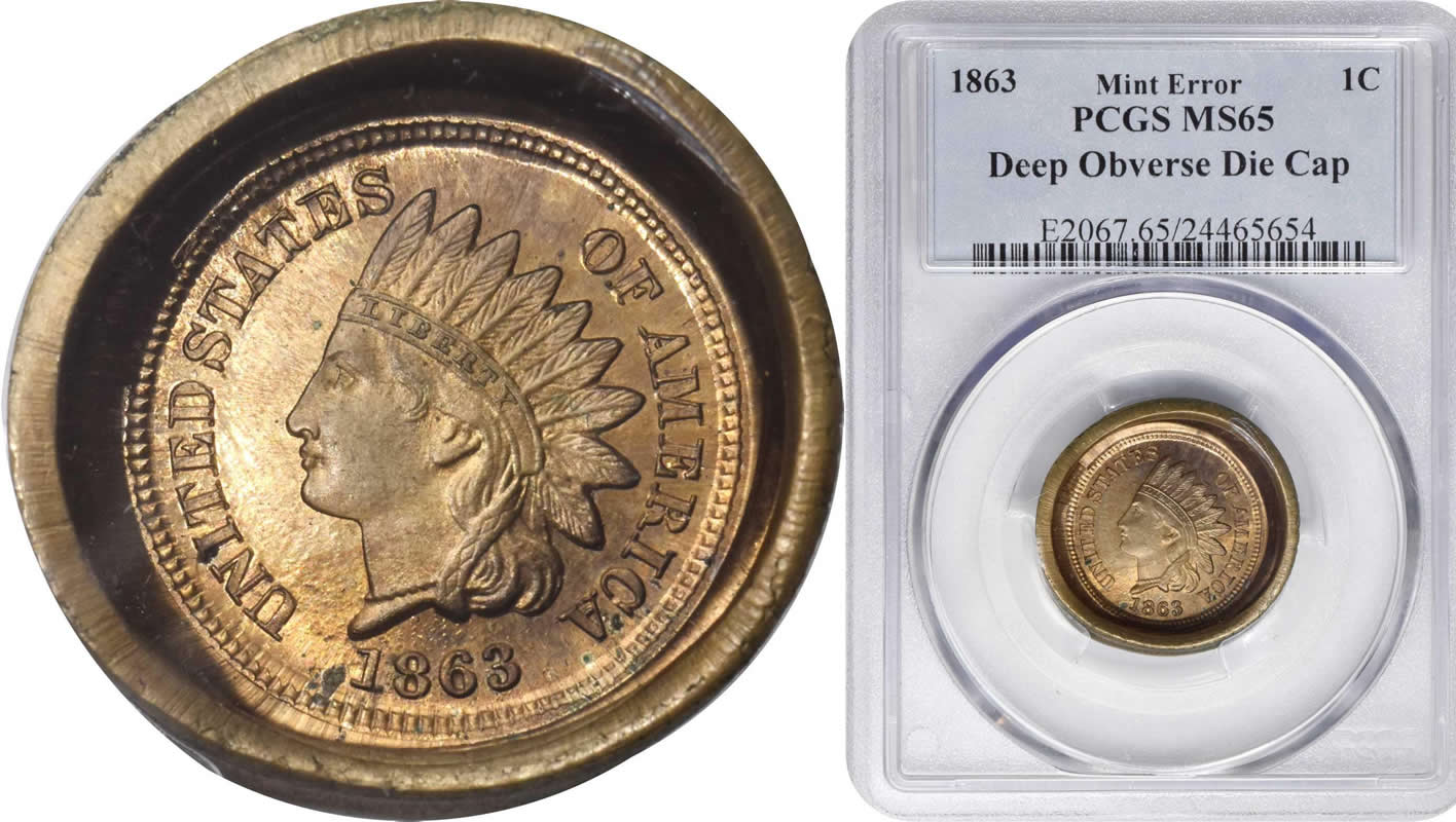 1863-Indian-Head-Cent-Deep-Obverse-Die-Cap-PCGS-MS-65-Sells-For-$18,000