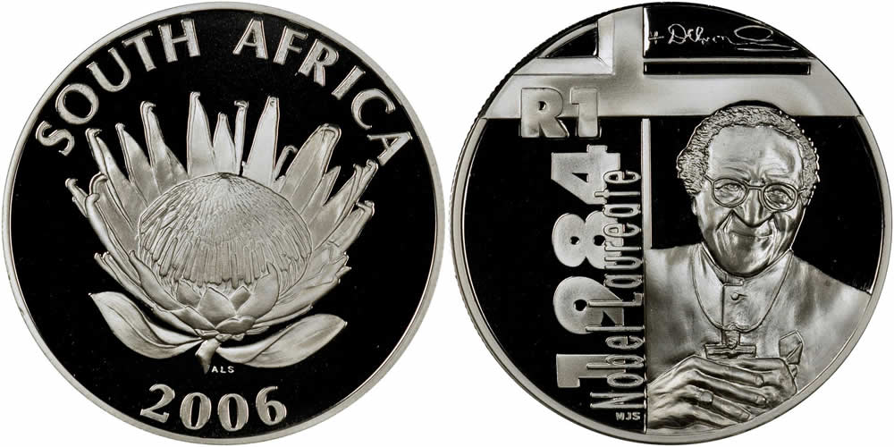 South-Africa-2006-Proof-Silver-Rand:-Archbishop-Desmond-Tutu