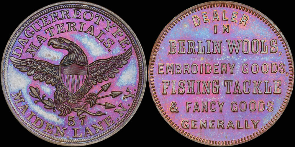 Eye-Candy:-1855-Scovill-Manufacturing-Company-Advertising-Token-NGC-MS-66-BN