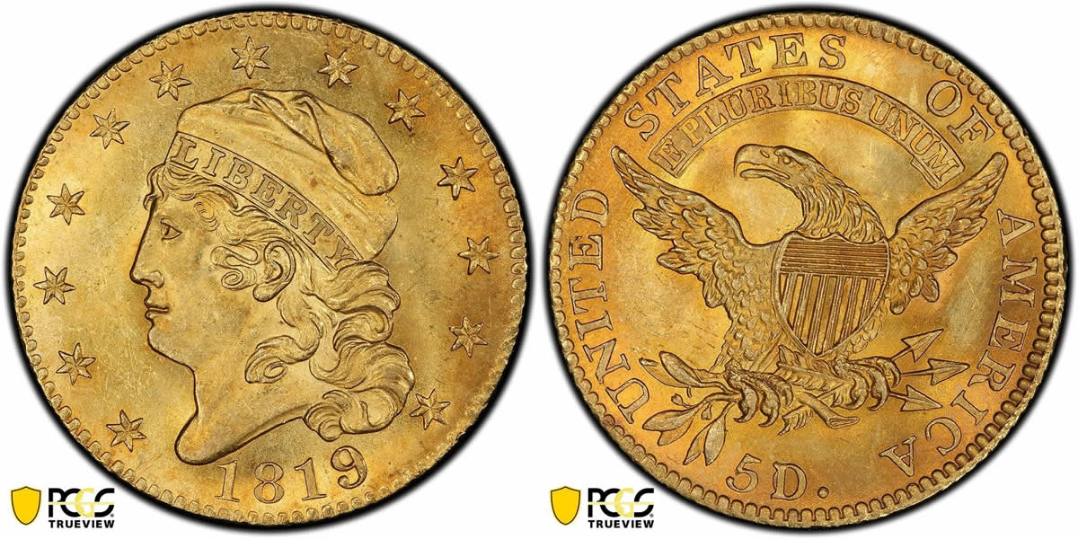 Eye-Candy:-1819-Capped-Bust-Half-Eagle-D-Over-0-Variety