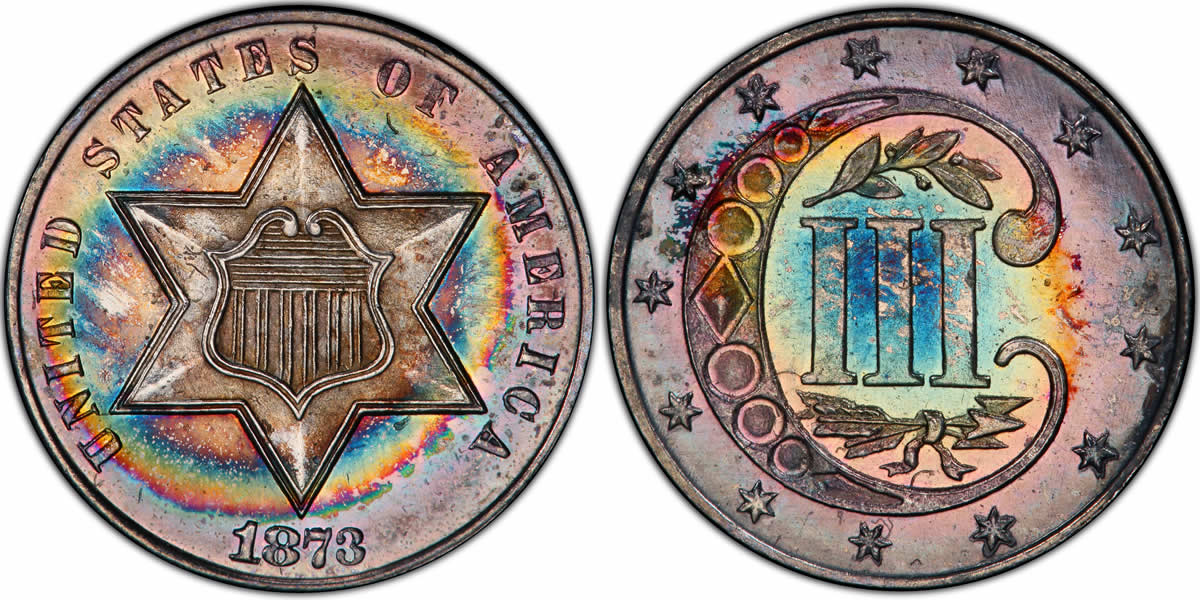 Three-Cent-Thursday:-1873-3-Cent-Silver-PCGS-PR-64