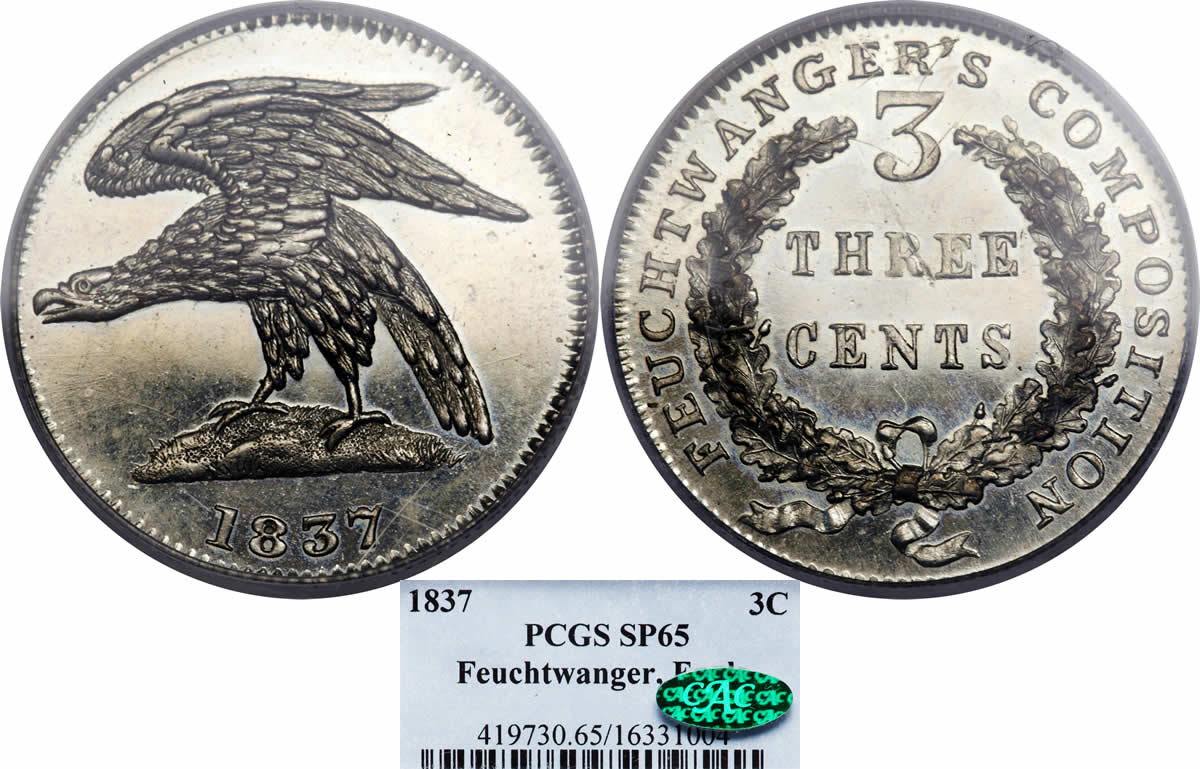 Feuchtwanger-Friday:-1837-Feuchtwanger-Three-Cent-PCGS-SP-65