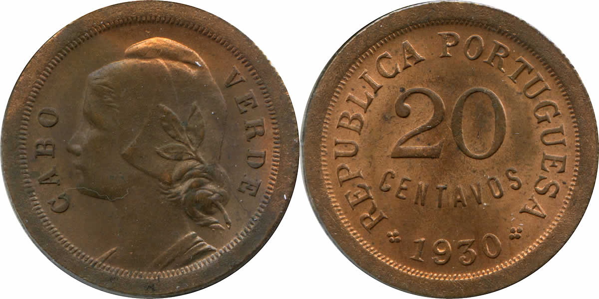Country-Of-The-Day:-Cabo-Verde,-1920-20-Centavos